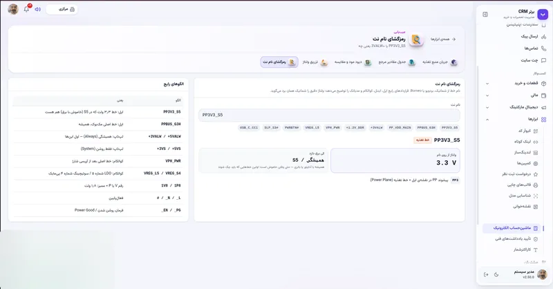 رمزگشای نام نت در نرم افزار مدیریت تعمیرگاه رو به راه